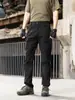 Calça de Trabalho em Algodão Lavado Nova An Yang Masculina 2026 Outono Americana Solta Multi-Bolsos Perna Reta Casual Esportiva Longa