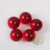 1 bola de cristal de vidrio transparente rojo brillante de 40 mm 4.0 cm de profundidad color rojo oscuro canicas decorativas adornos de bola 80 gramos