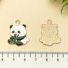 Acessórios de joias de desenho animado coreano faça você mesmo, pingente de liga de panda a óleo, chaveiro de moda nacional, pulseira, acessórios com pingente