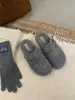 Pantuflas peludas para mujer, de suela gruesa, forradas de polar, puntera cerrada, tipo slip-on, para uso en exteriores, nuevo estilo de moda 2026 para otoño e invierno, Boken