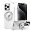 Adequado para Capa de Celular Apple 18Pro, Suporte Magnético Giratório, Suporte Metálico Dobrável 17Air, Capa Protetora Transparente