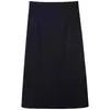 Falda de línea A para mujer de longitud media, moderna, con abertura trasera, falda casual, novedad Otoño 2025, cintura alta, aspecto adelgazante, drapeada
