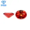 Zircônia Laranja Oval 2*3Mm~13*18Mm Pedra Preciosa Artificial em Forma de Ovo Laranja Colorido Fundo Pontiagudo Zircônia em Forma de Ovo