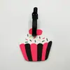 Etiqueta Creativa de Fruta Piña de Dibujos Animados para Equipaje con Diseño de Donut, Etiqueta de Silicona para Maleta/Pase de Abordar