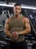 Chaleco acanalado de seda helada tejido nuevo Youngla para hombre, chaleco deportivo de fitness, mallas para correr, baloncesto, entrenamiento