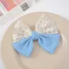 Accesorios de Tela con Moño de Encaje Estilo Coreano Pasador Grande con Moño Semi-Terminado DIY Ropa Accesorios para Maletas