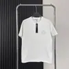 Camiseta de Manga Curta Ilha Quatro Caminhos Pedra Transfronteiriça com Estampa de Bússola no Peito, Gola Redonda, Caimento Solto, Camiseta Básica Unissex