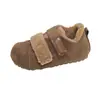 Botas de Nieve para Mujer Color Gris Estilo Birkenstock con Borrego, Nuevas de Invierno 2025 Cálidas Zapatos de Felpa de Algodón, Que Aumentan la Altura y Calientes