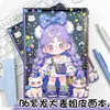 Nuevo Cuaderno con Página a Color de Primo Grande de Cabello Morado B6 Dibujos Animados Cuero Suave Pequeño Manual Diario de Alto Valor Bloc de Notas