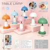 Lámpara de mesa pequeña táctil de escritorio, simple y creativa, para el hogar, dormitorio, 1200 mAh, lámpara de escritorio de 5 niveles para estudio