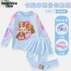Roupa de Banho Cartoon Tiantian para Meninas Manga Longa Conjunto Separado Infantil Saia Roupa de Banho de Secagem Rápida Conjunto Roupa de Banho com Proteção Solar Super Fada