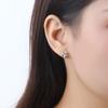 Pendientes de trébol de plata de ley S925 Damila estilo coreano clásico elegante pendientes estilo Chanel para mujer fábrica en stock venta al por mayor