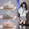 Tênis Esportivo Infantil Sonhador Estilo Princesa, Tênis Esportivo Respirável de Malha para Meninas, Sapatos Casuais de Solado Macio C-16