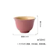 Taza de Té de Cerámica Moji Rosa Horno Ru Juego de Té Kung Fu Taza de Té para el Hogar Taza Individual Taza de Té Pequeña Taza