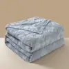 Nueva Colcha de Gasa de Algodón Puro con Manta Cubierta de Jacquard Hueco, Manta Casual del Mismo Estilo que los Bloggers, Suave y Amigable con la Piel