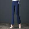 Pantalones de Mujer Micro Acampanados, Tiro Alto, Adelgazantes, Temporada de Primavera y Otoño, Caída Fluida, Pantalones de Punto Elásticos, Tallas Grandes, Estilo Mamá, Moda Casual