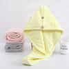 Gorro de Terciopelo Coral para Secar el Cabello para Mujer a Cuadros Gorro para Secar el Cabello Doble Capa Engrosado para Limpiar el Cabello Absorbente Turbante de Secado Rápido Gorro de Ducha al por Mayor