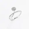 [En Stock] Anillos de Joyería Europeos y Americanos, Exquisitos, Elegantes y de Alta Gama, Anillos Brillantes de Circonita Que No Se Desvanecen