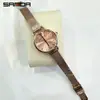Relógio transfronteiriço Sanda tendência da moda simples pulseira verde pequena à prova d'água quartzo relógio feminino atacado