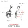 Hebilla de seguridad con colgante de plata de ley S925 con incrustaciones de jade ruyi, hebilla de jade de Buda, hebilla de clip Yu Pei, hebilla de plata de Buda Gong