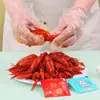 Guantes Desechables Empacados Individualmente Catering Comida para Llevar Grado Alimenticio Cocina Langosta Plástico Película Transparente PE Mayoreo