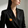 Acessórios de moda europeus e americanos: Broche de abóbora com strass para Halloween, broche decorativo de esmalte para cardigã, transfronteiriço
