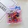 Elásticos de cabelo coloridos e grossos embalados em frasco que não danificam o cabelo, faixas de cabelo de alta elasticidade para bebê, elásticos de borracha descartáveis, acessórios de cabelo para crianças