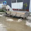 Máquina descongeladora de caballa pez cola línea de descongelación y limpieza automática de burbujas y olas equipo de descongelación en baño de agua cabeza de pez