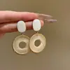 Pendientes de Resina Geométricos Colgantes, Aretes Vintage Estilo Maillard, Pendientes de Moda con Diseño de Nicho