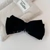 Pinza de Plátano con Lazo Doble de Terciopelo para la Parte Trasera de la Cabeza, Pinza para el Pelo Hebilla de Cola de Caballo Alta, Gran Volumen de Cabello, Pinza Vertical para Recoger la Mitad del Cabello para Mujeres