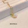 Collar de concha cuadrada de nicho de lujo ligero con diseño de verano para mujer, joyería giratoria con microincrustaciones de circonitas, cadena de clavícula sencilla que combina con todo
