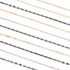 Cadena de Labios de Acero Inoxidable Moda DIY Joyería Hecha a Mano Cadena Lisa Collar Sencillo para Labios Moda Cadena para Clavícula de Oro de 18K