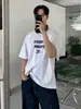 Camiseta MYQ de Alta Calidad con Estampado de Letras Sense para Hombre, Verano, Holgada, Cuello Redondo, Manga Corta, Estilo Coreano Commuter, Top de Media Manga