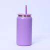 Vaso Termo de Acero Inoxidable 304 Transfronterizo Chapado en Oro 16oz Tarro Mason Simple de Gran Capacidad Oficina Ventosa