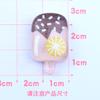 Horquilla para el pelo con forma de taza de helado de fresa de color transparente pintada a mano, accesorios de resina para joyería, venta al por mayor