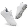Zapatos de Golf para Hombres y Mujeres Pareja Impermeables Perilla Automática Cordón Retráctil Tacos de Fijación Antideslizantes Tenis para Exteriores para Adultos