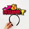 2026 Ano do Cavalo Nova Faixa de Cabeça de Feltro DIY Padrão de Texto Faixa de Cabeça Atmosfera Festiva Suporte Acessório de Cabelo Faixa de Cabeça de Feltro