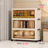 Gabinete de Almacenamiento Transparente Modelo Nuevo Gabinete de Almacenamiento con Puerta Estante de Almacenamiento Multicapa Gabinete de Plástico para Snacks Gabinete de Almacenamiento para Niños