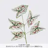 5 hojas de taro artificiales de colores, plantas verdes artificiales, follaje artificial para paisajismo exterior, decoración del hogar, materiales florales para bodas al por mayor