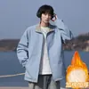Jaqueta xadrez com gola para homens, primavera e outono 2026 nova marca da moda estilo Hong Kong casual solta workwear jaqueta de casal