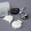 DIY carcasa de espejo de maquillaje de cristal espejo gato rombo rosa espejo de maquillaje espejo plegable molde de pegamento de silicona