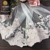 Accesorios de encaje de malla de color de 20 cm de ancho para muñeca Barbie bordada, falda de encaje para ropa infantil