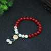Cuentas de pulsera de cinabrio antiguo de mano DIY cristal arena pulsera de loto para mujer suministro en vivo al por mayor