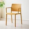 Silla de Comedor Popular de Internet Beishi para Ins Hogar Respaldo Tienda de Té con Leche Silla de Plástico Engrosado Reposabrazos Silla de Negociación Sencilla Casual