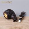 Pipa de Palo de Rosa Pipa Seca de Tres Propósitos Accesorios para Fumar al por Mayor Bolsa para Tabaco Cazoleta Pipa de Madera Maciza Filtrada de 9 mm Sándalo