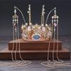 Buyao Hanfu Accesorios para el Cabello Estilo Antiguo Tocado Conjunto de Pasadores con Borlas Un Conjunto Completo Estilo Corte de Hada Accesorios para el Cabello de Disfraz Antiguo Accesorios Dropshipping