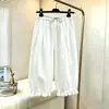 Calças Casuais com Cintura Elástica para Mulheres, Calças Finas de Verão 7/8, Nova Moda 2026 Calças Mom, Calças de Linho de Algodão com Barra Larga Estilo Lanterna