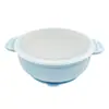 Aço Inoxidável e Silicone com Ventosa Tigela para Bebê Sem Bagunça Conjunto de Tigelas para Crianças Lavável na Lava-Louças Base Super Forte