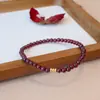 Brazalete de Granate Rojo Vino Auténtico Natural Plata S925 Accesorios de Carpa Brazalete Diseño de Lujo Ligero de Alta Calidad Brazalete Venta al por Mayor