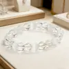 Pulsera Popular Transfronteriza Temu Shein Tk Cristal Blanco Piedra Ojo de Gato Pulsera de Cristal para Alivio del Estrés Cuentas para Sanar la Ansiedad Venta al por Mayor